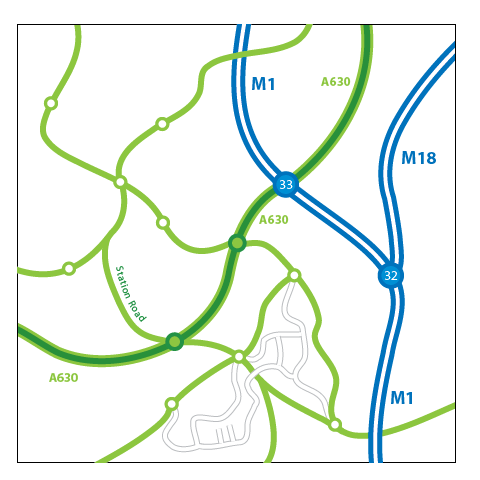 Creating Road Maps in Adobe Illustrator Tutorial: Final Result