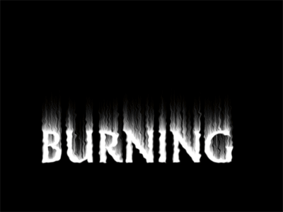 Burning Text Effect Tutorial: Final Result