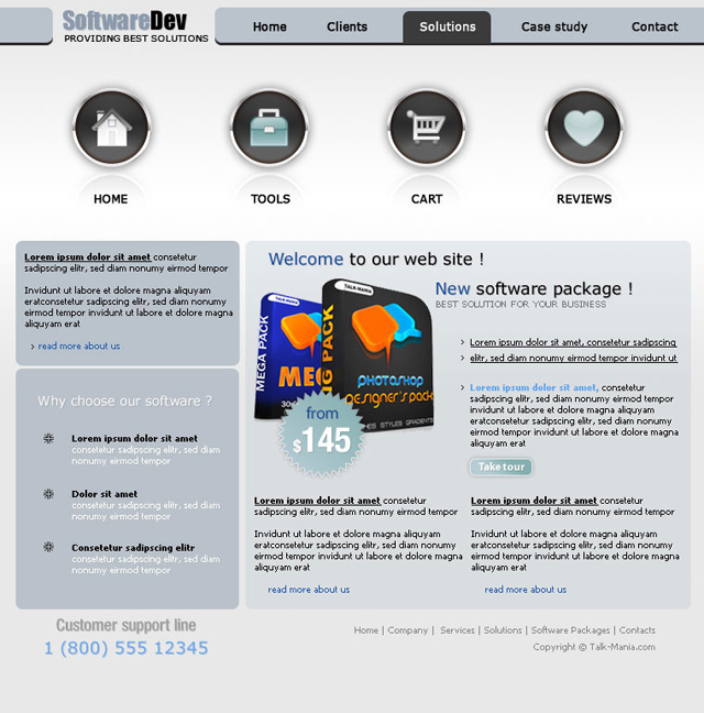 Web 2.0 Software Development Layout Tutorial: Final Result