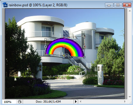 Adding a Rainbow to a Photo image 8