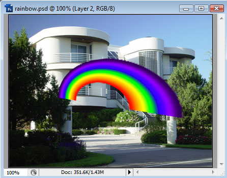 Adding a Rainbow to a Photo image 9