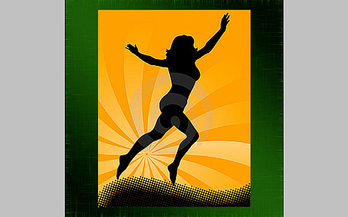 Glowing Woman Silhouette image 4