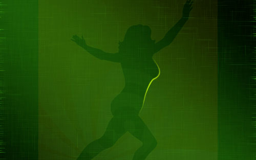 Glowing Woman Silhouette image 9