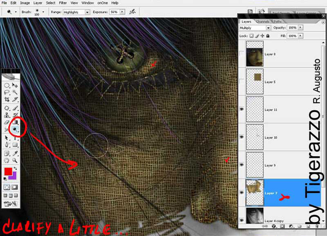 Rag Skin using Adobe Photoshop Tutorial: Final Result