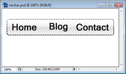 Creating and Exporting Web Navigation Bar with Slices image 9