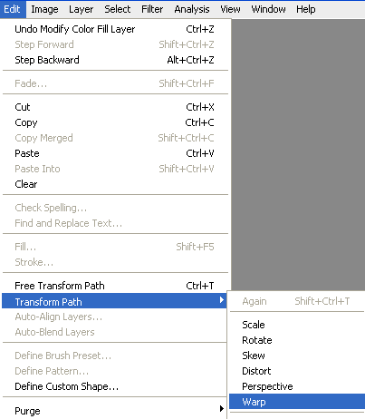 warp in photoshop
