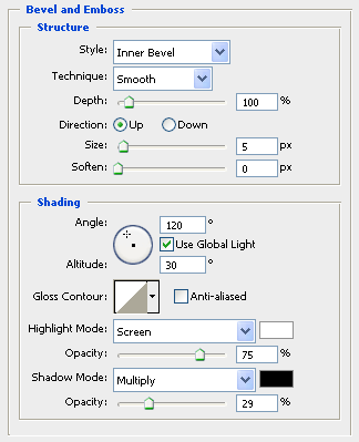 bevel and emboss