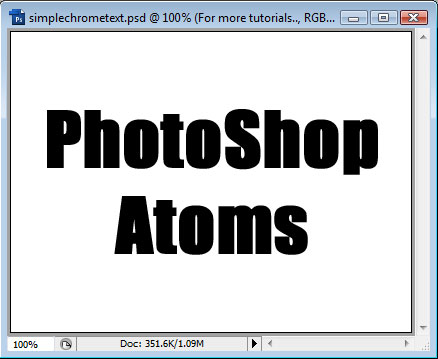 Simple Chrome Text Effect image 1