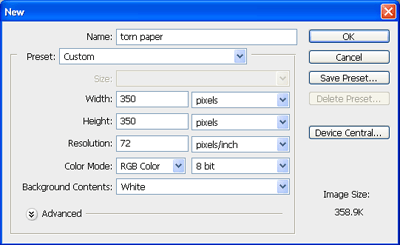 document settings