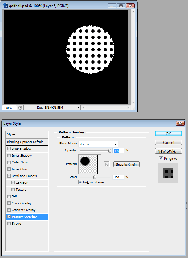 Creating a Golf Ball image 3