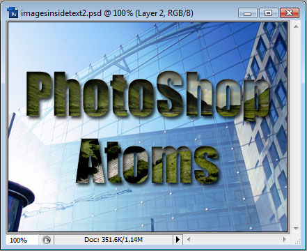 Images Inside Text 2 Tutorial: Final Result