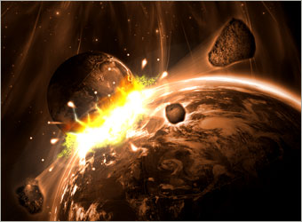 Making of Fiery Planets Collision Tutorial: Final Result (Click to enlarge)
