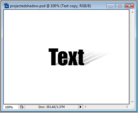 Projected Shadow Text Tutorial: Final Result