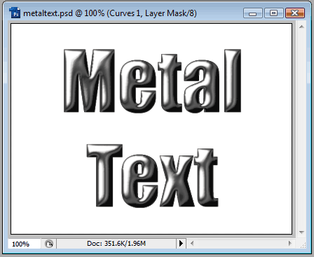 Metal Looking Text Tutorial: Final Result