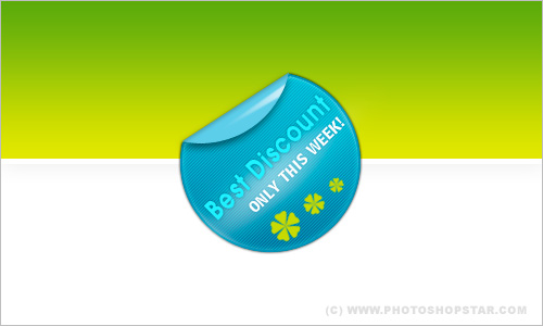 Showy Advertising Badge Tutorial: Final Result