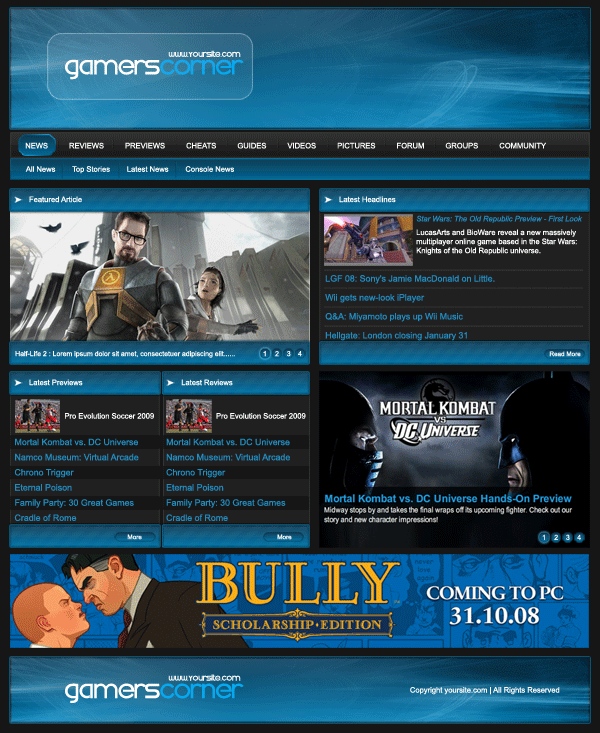 Gaming Layout #3 Tutorial: Final Result