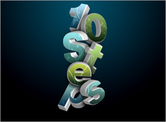 Create a 3D Flowery Text Effect image 13