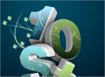 Create a 3D Flowery Text Effect image 14