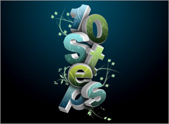 Create a 3D Flowery Text Effect image 15