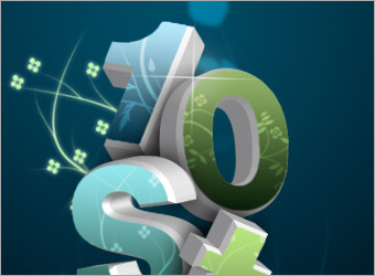 Create a 3D Flowery Text Effect image 17