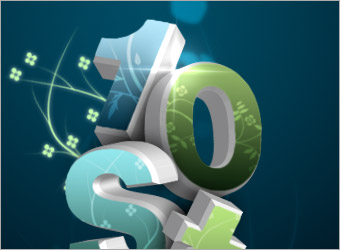 Create a 3D Flowery Text Effect image 18