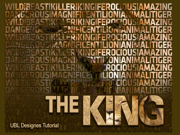 Lion Text Poster Tutorial: Final Result