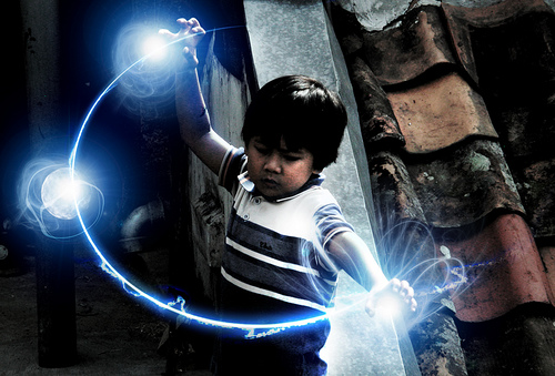 Creating Energy Spheres in Photoshop Tutorial: Final Result