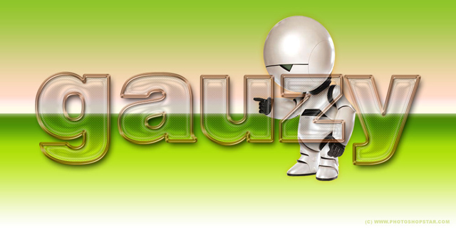 Gauzy Text Effect Tutorial: Final Result