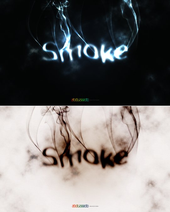 Smoke Type in Photoshop in 10 Steps Tutorial: Final Result