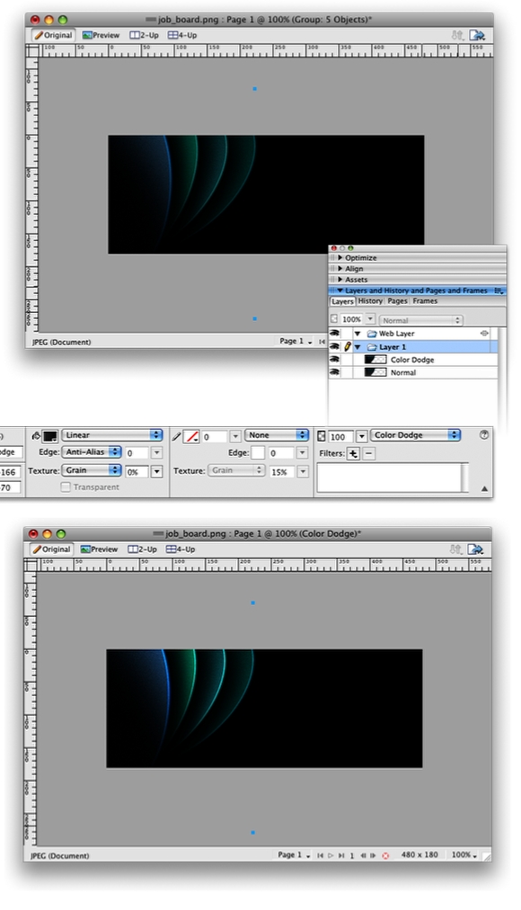 Abduzeedo Job Board banner in Fireworks image 4