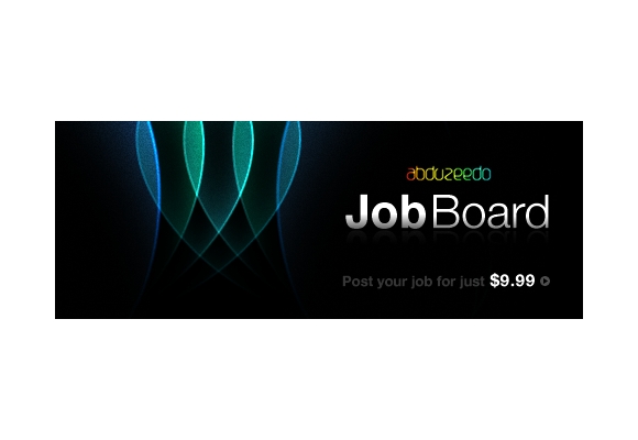 Abduzeedo Job Board banner in Fireworks Tutorial: Final Result