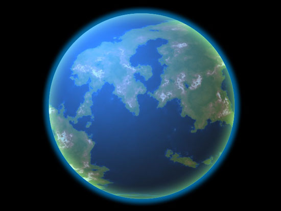 Create a Planet and Outer Space Scene image 9