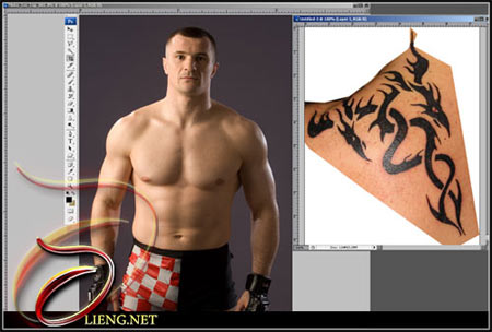  the main source (crocop) this will create a new layer. Now on the tattoo 