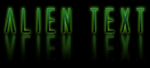 Alien Jello Text Tutorial: Final Result