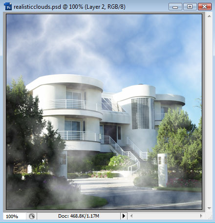 Adding Realistic-Looking Clouds to an Image image 7