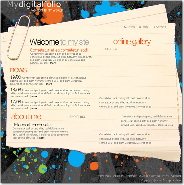 Grunge Digital Portfolio Website image 12