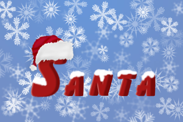 Santa Text Tutorial: Final Result