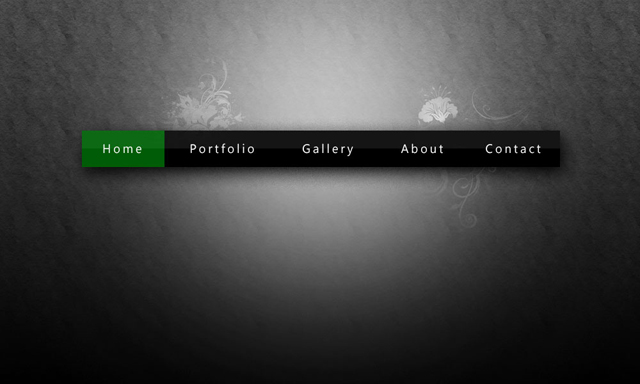 Simple Glossy Navigation Bar Design in Photoshop Tutorial: Final Result
