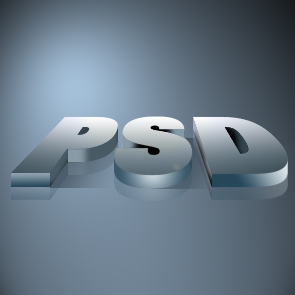 3D Metal Text Tutorial: Final Result
