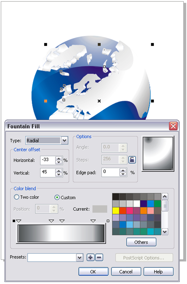 Draw 3D Earth image 14
