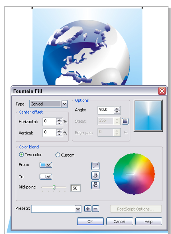Draw 3D Earth image 19