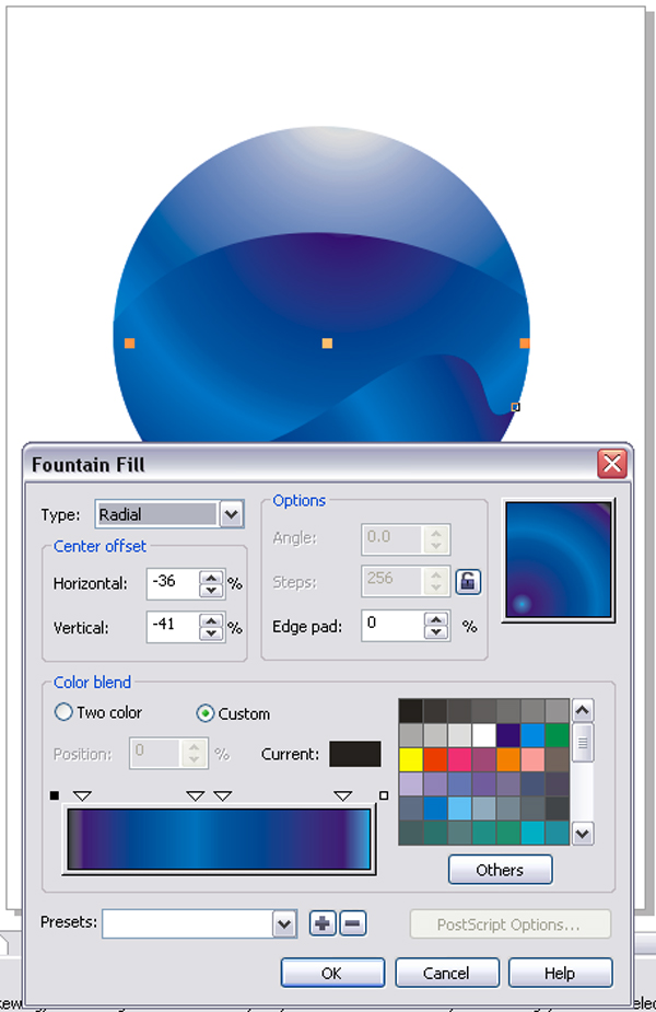 Draw 3D Earth image 7