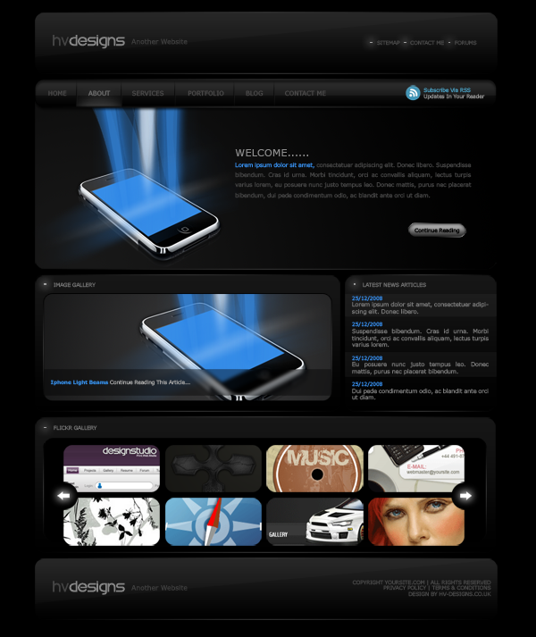 Dark Style Web Template