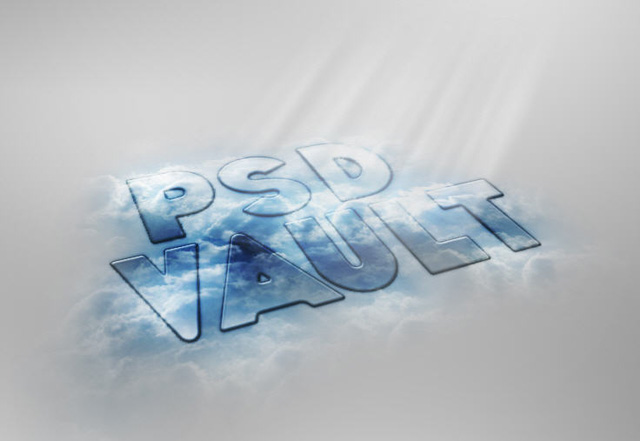 Translucent Text Effect with Sky and Cloud image 24