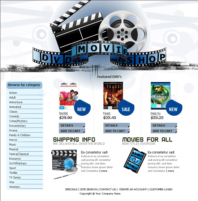 DVD Movie Shop Layout Tutorial: Final Result