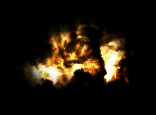 Transform a Cloud Photo into an Flaming Scene in Photoshop image 17