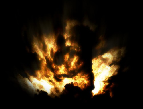 Transform a Cloud Photo into an Flaming Scene in Photoshop image 19
