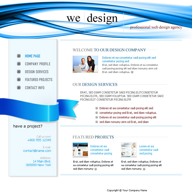 Web Design Agency Layout Tutorial: Final Result