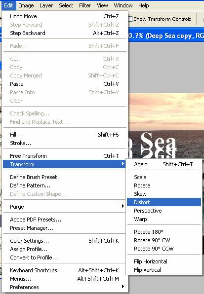 How to artificially generate text reflection on water surface image 11