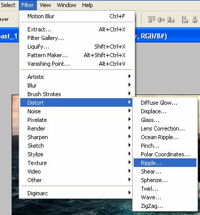 How to artificially generate text reflection on water surface image 14